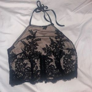 Cropped lacy top